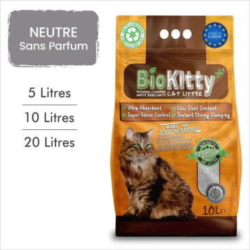 LITIERE BIOKITTY NATURELLE...