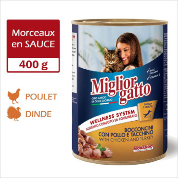 MIGLIORGATTO en SAUCE 400g...