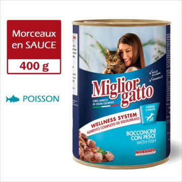 MIGLIORGATTO en SAUCE 400g...